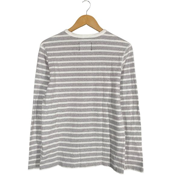 Reigning Champ Striped Cotton Long Sleeve Shirt Size XS - Picture 5 of 7